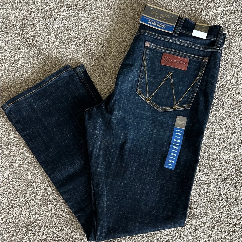 Wrangler Blue Bootcut Jeans Classic Style